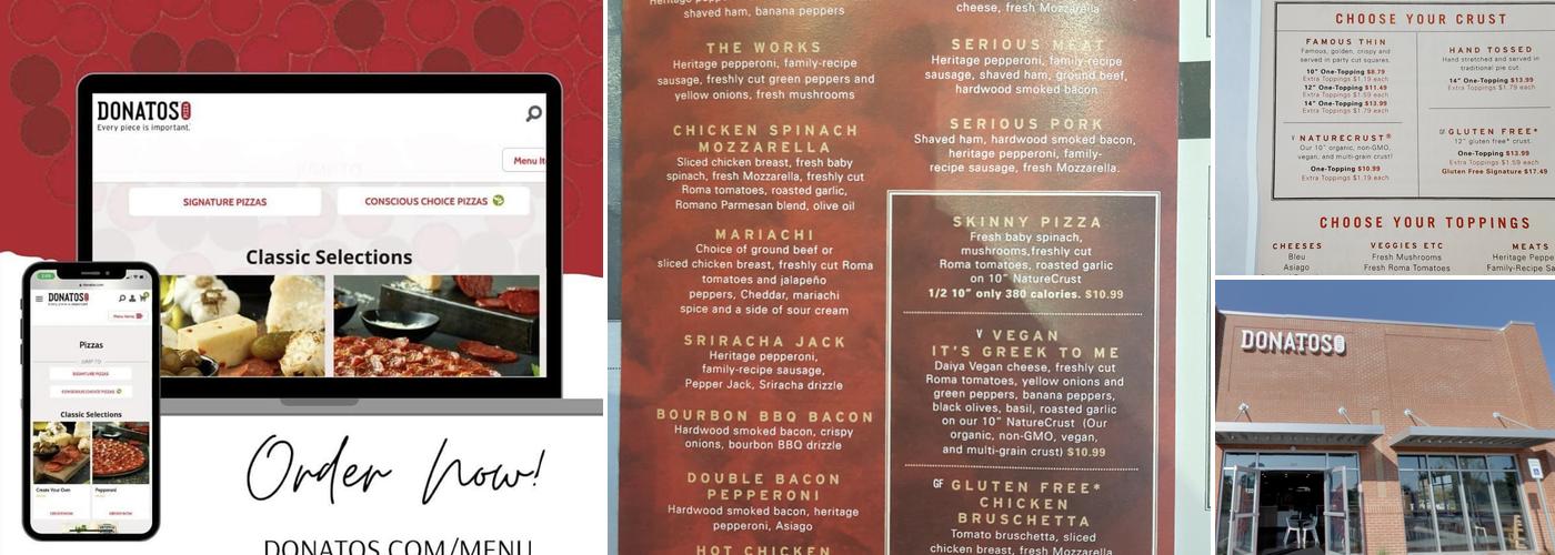 Donatos Pizza Menu
