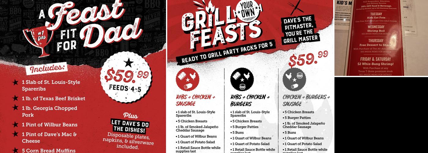 Famous Dave's Bar-B-Que Menu
