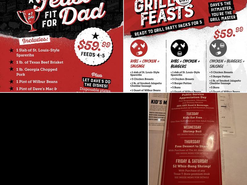 Famous Dave's Bar-B-Que Menu