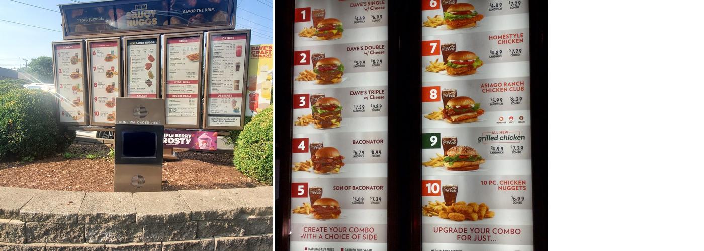 Wendy's Menu