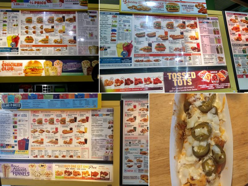 Sonic Drive-In Menu