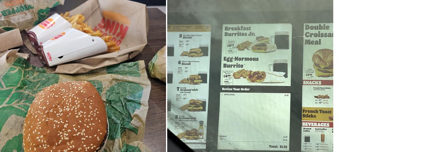 Burger King Menu