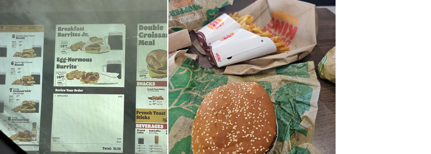Burger King Menu