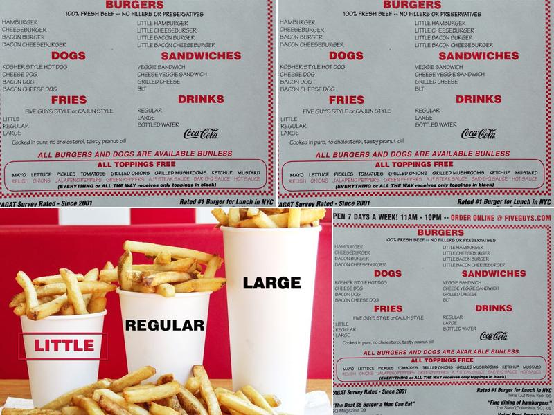 Five Guys Menu