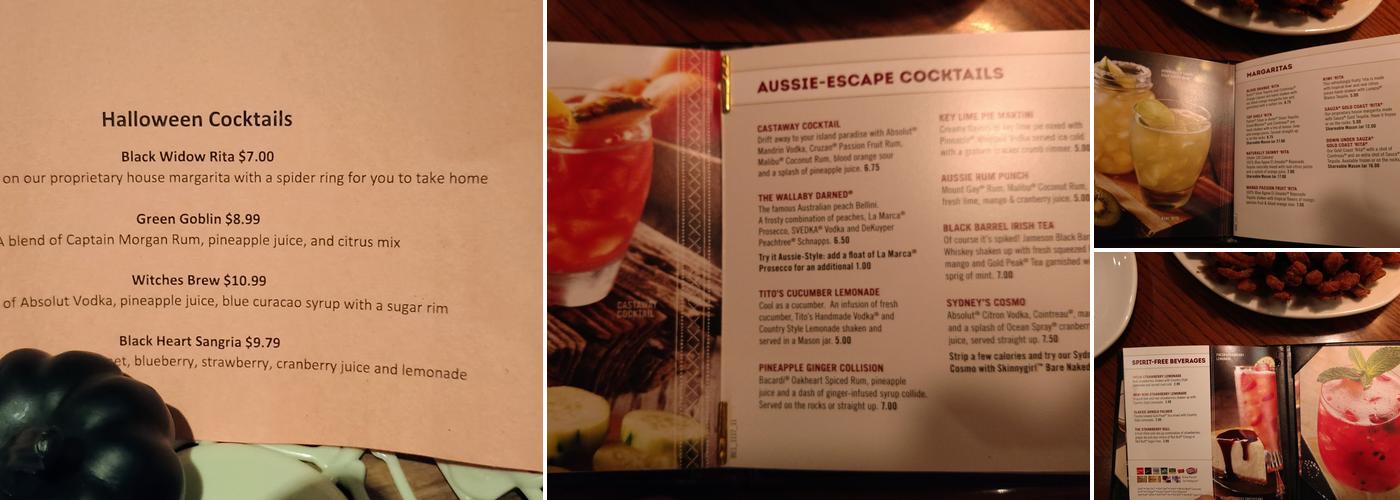 Outback Steakhouse Menu