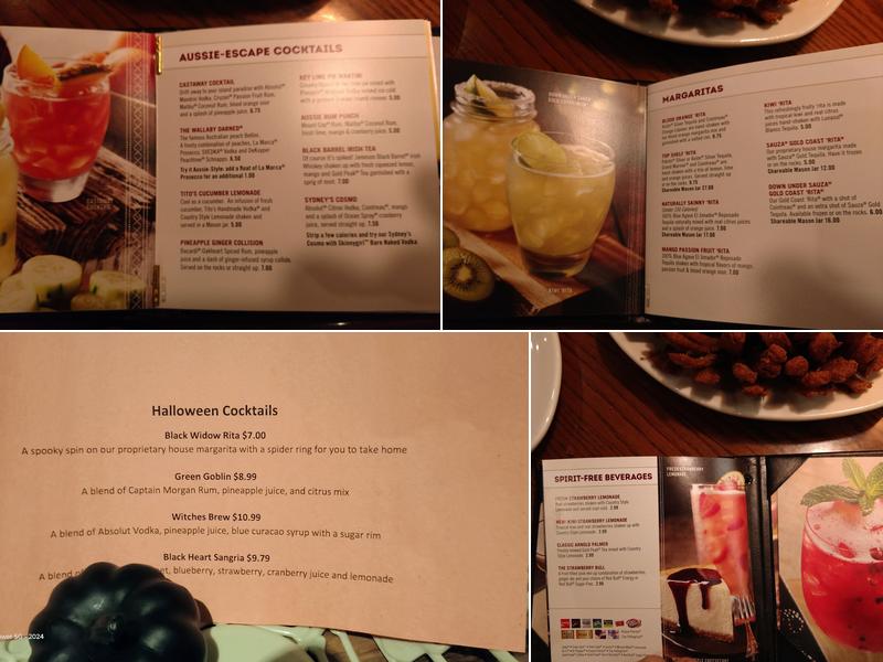 Outback Steakhouse Menu