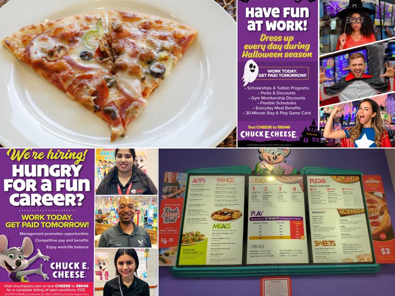 Chuck E. Cheese Menu