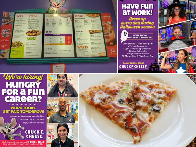 Chuck E. Cheese Menu
