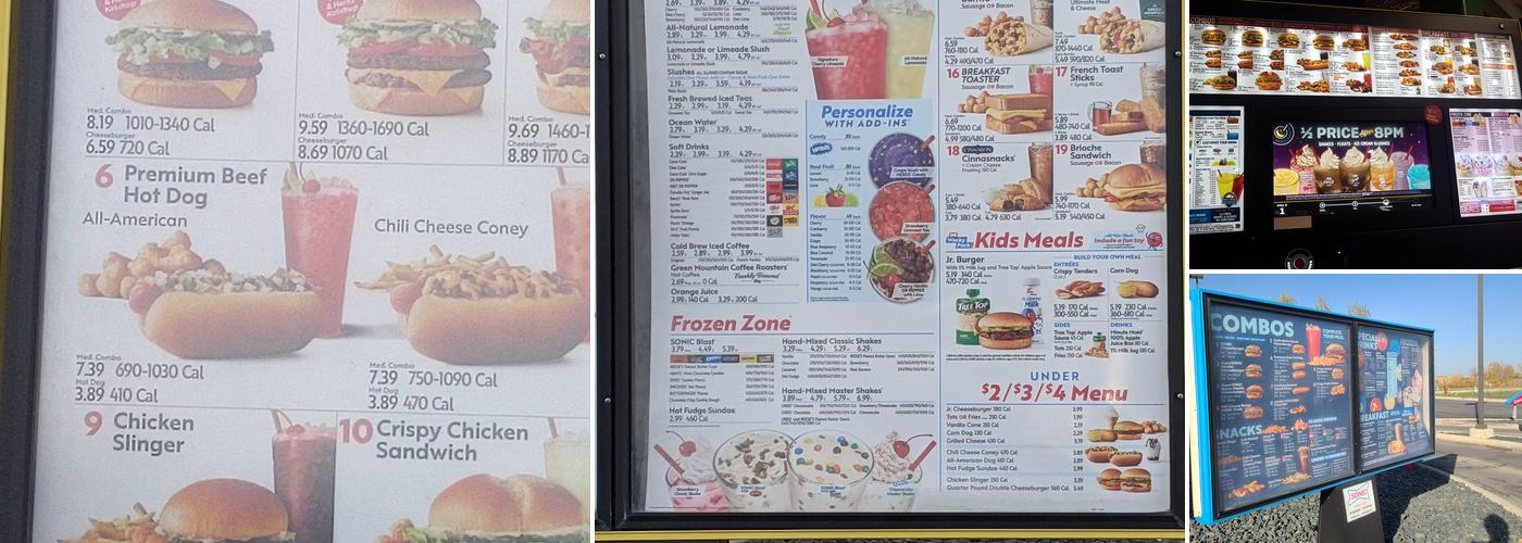 Sonic Drive-In Menu