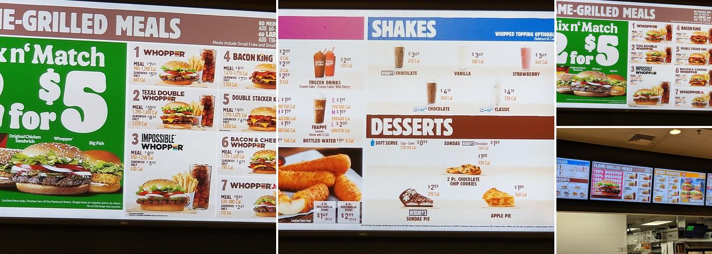 Burger King Menu