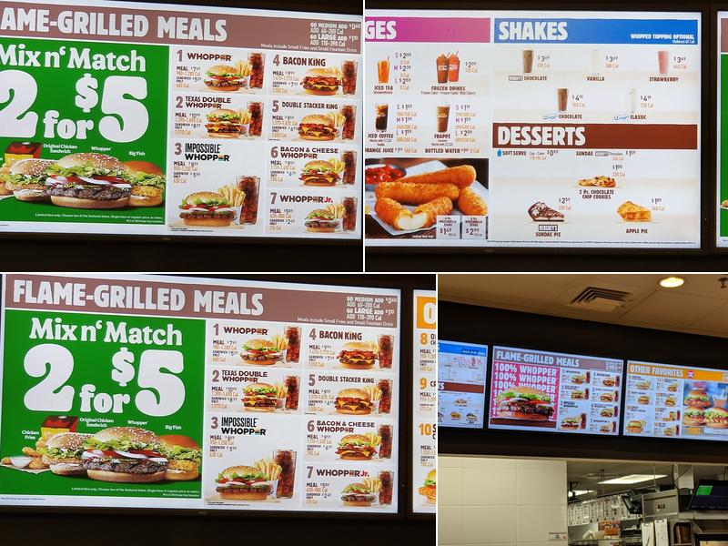 Burger King Menu
