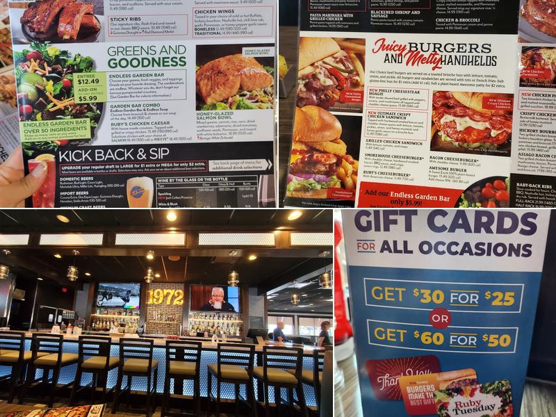 Ruby Tuesday Menu