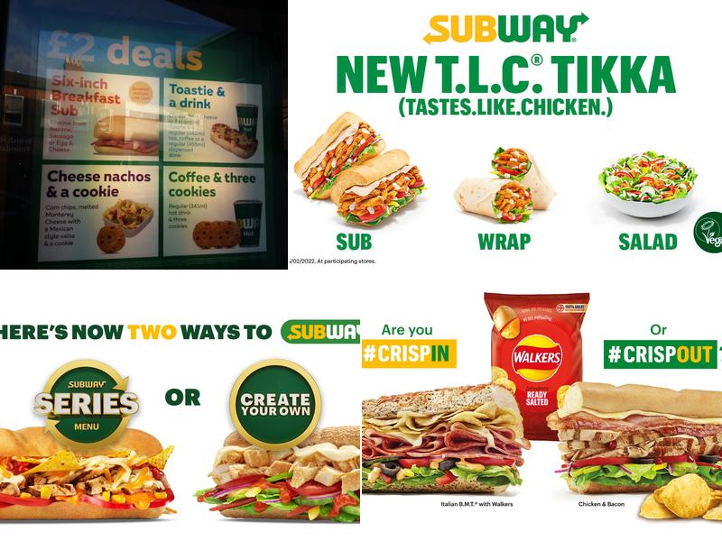 Subway Menu