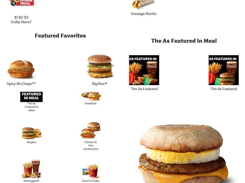 McDonald's Menu
