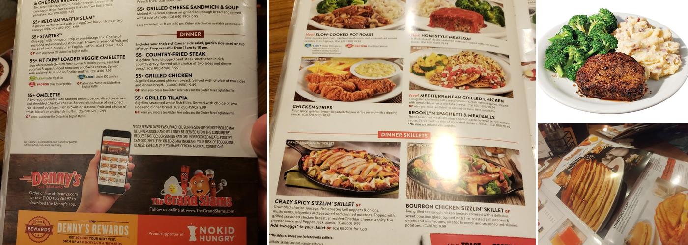 Denny's Restaurant Menu