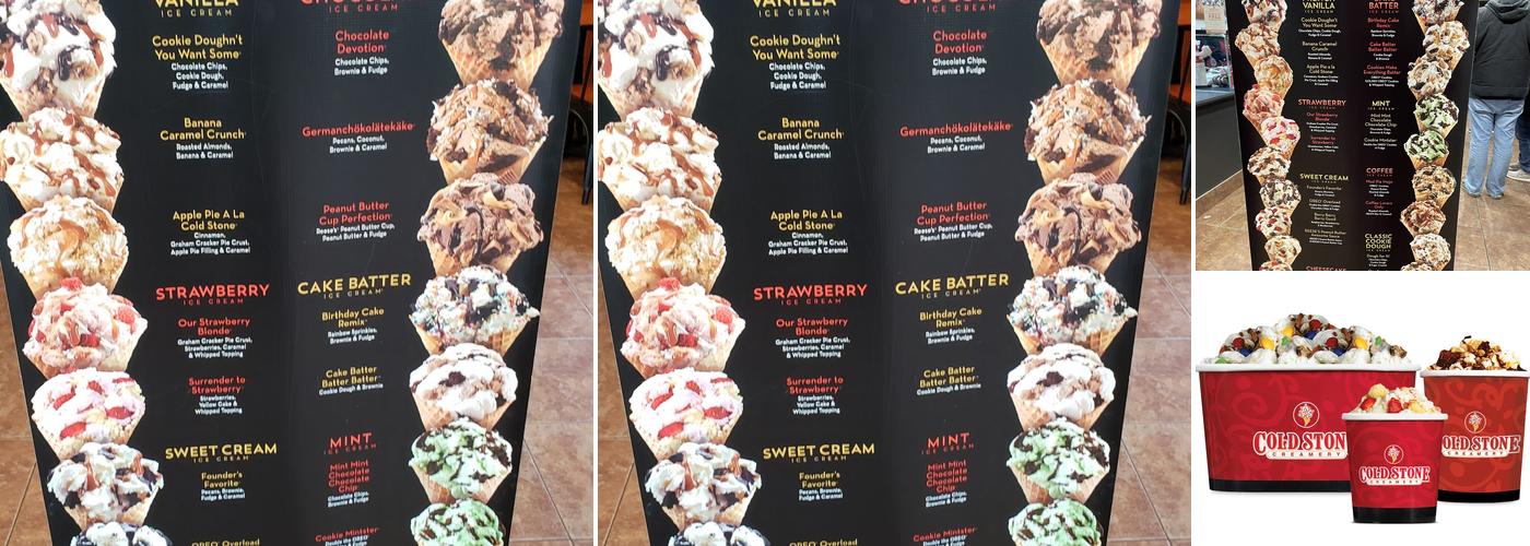Cold Stone Creamery Menu