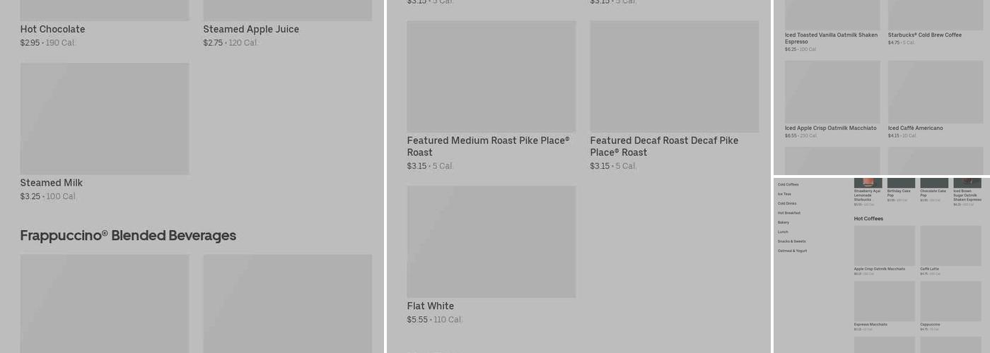 Starbucks Menu