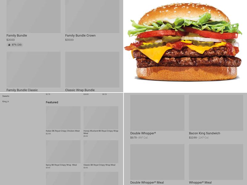 Burger King Menu