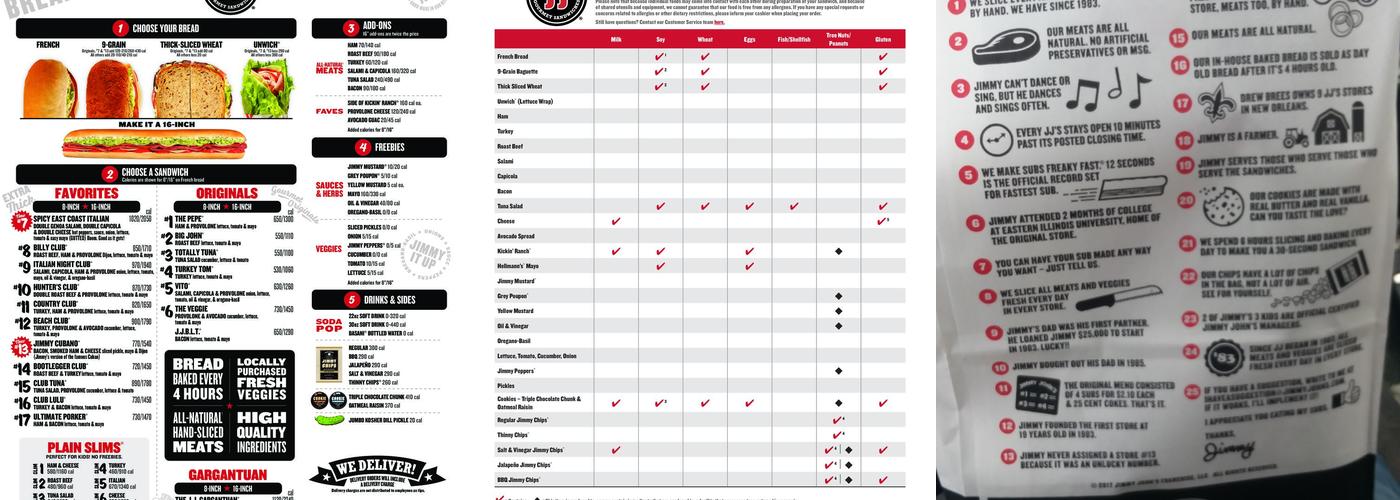 Jimmy John's Menu