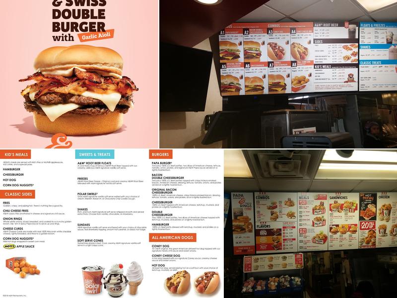 A&W Restaurant Menu