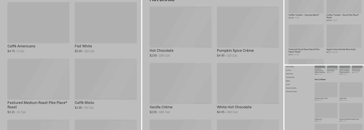 Starbucks Menu