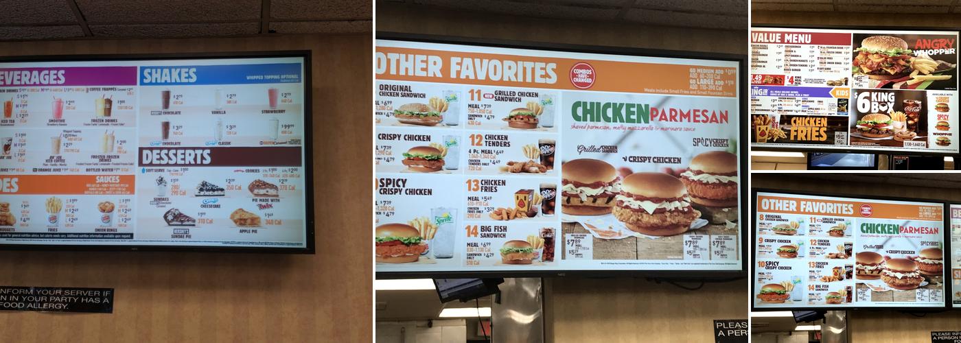 Burger King Menu