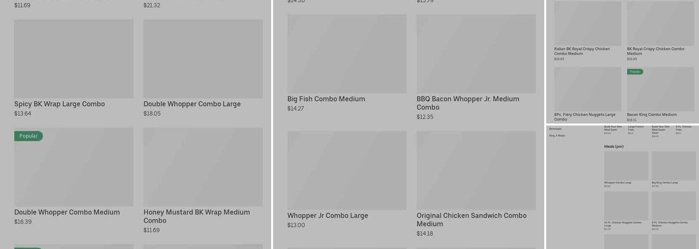 Burger King Menu