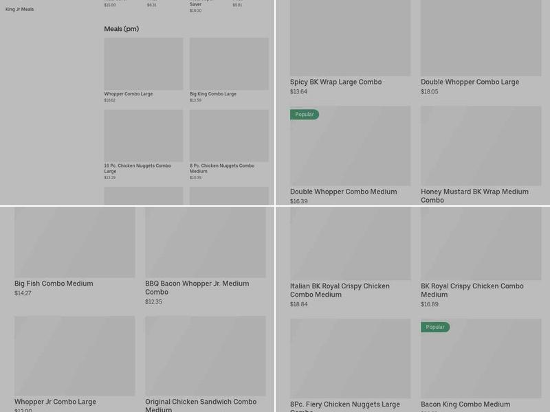 Burger King Menu