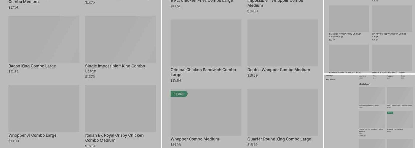 Burger King Menu