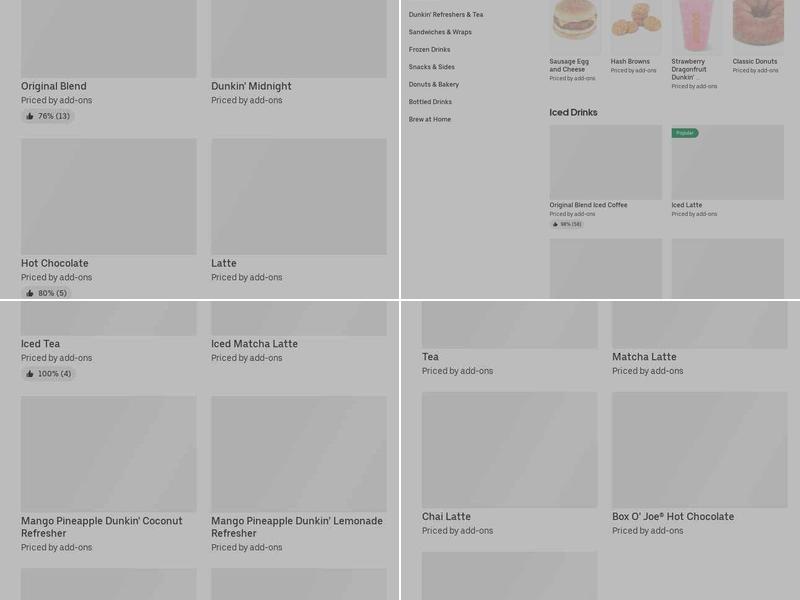 Dunkin' Menu