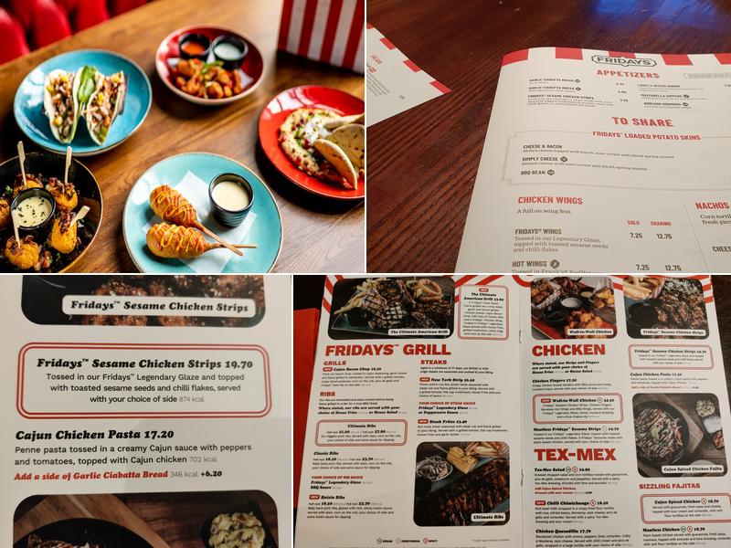 TGI Fridays Menu