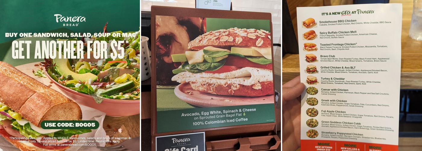 Panera Bread Menu
