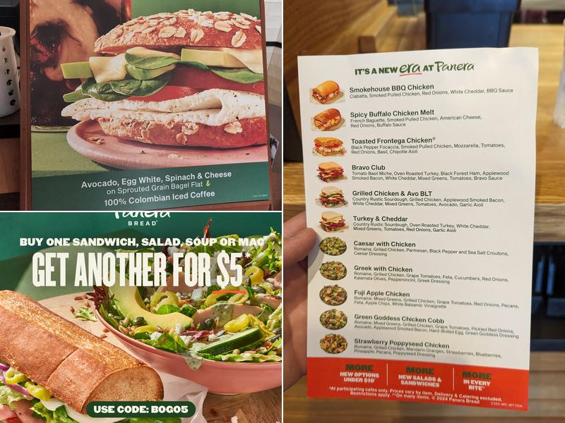 Panera Bread Menu