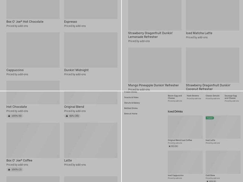 Dunkin' Menu