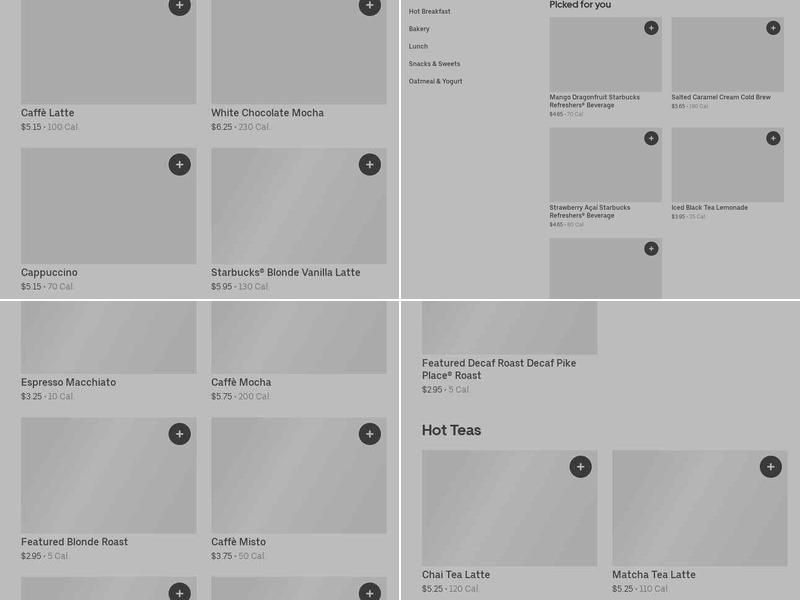 Starbucks Menu