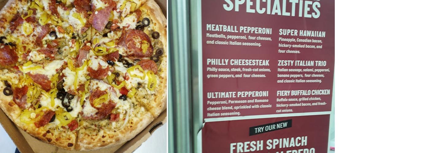 Papa Johns Pizza Menu