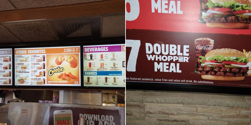 Burger King Menu