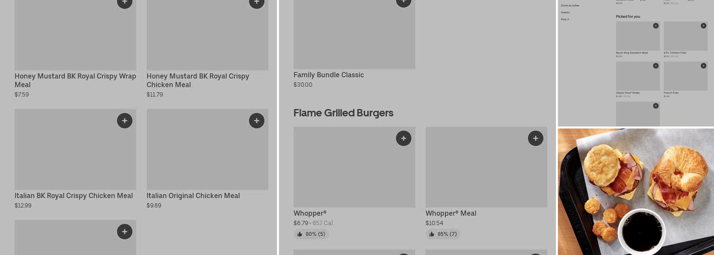 Burger King Menu