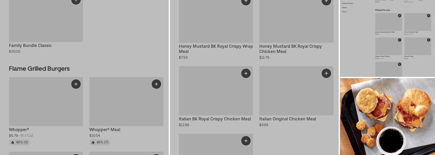 Burger King Menu