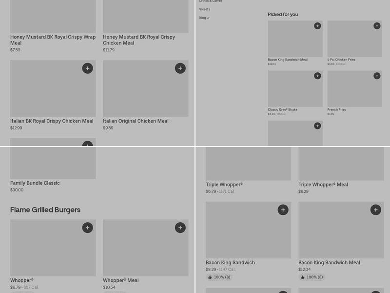 Burger King Menu