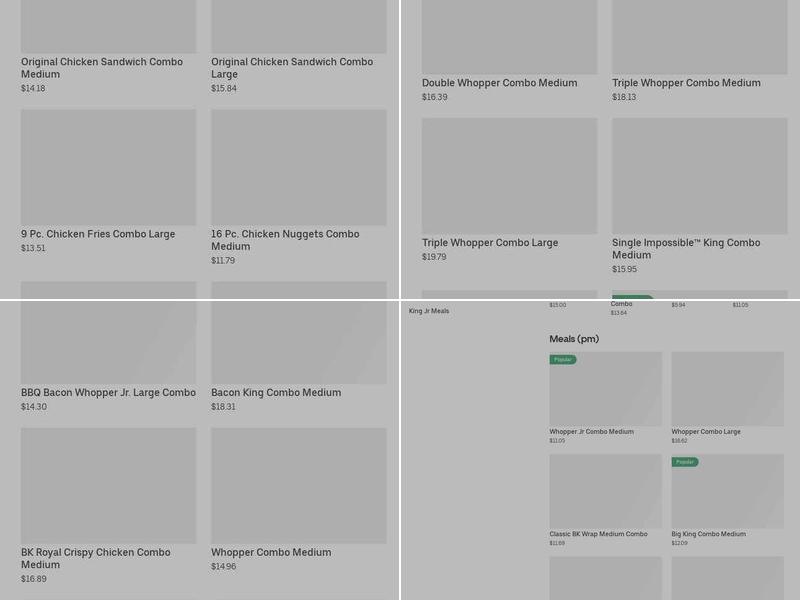 Burger King Menu