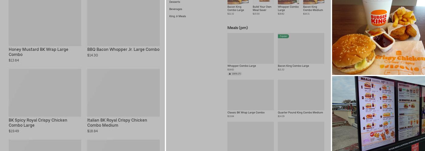Burger King Menu