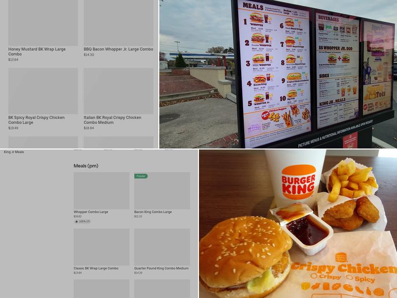 Burger King Menu