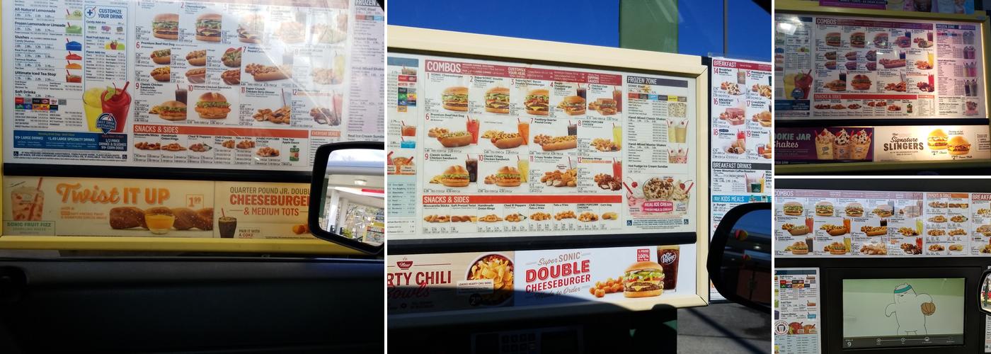 Sonic Drive-In Menu