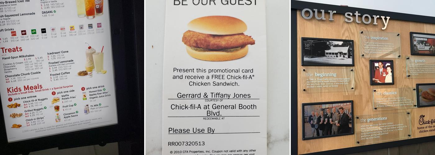 Chick-fil-A Menu