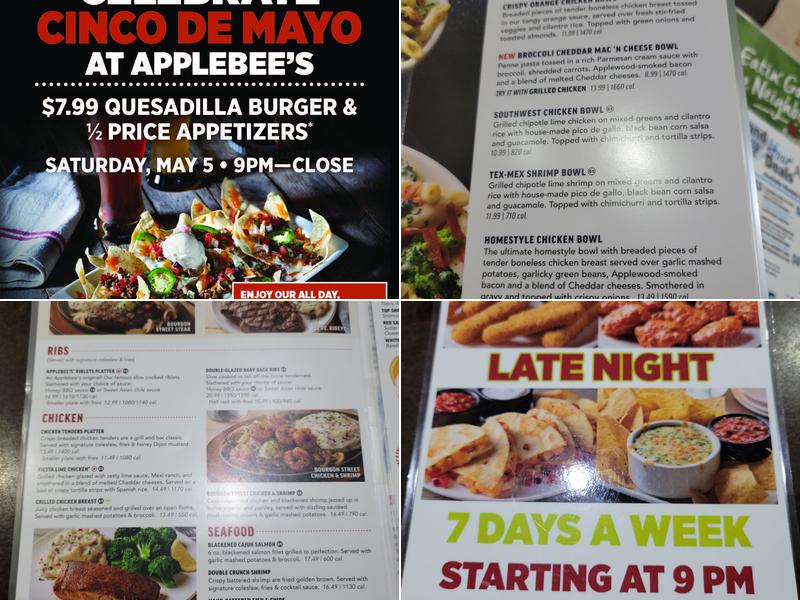 Applebee's Grill + Bar Menu