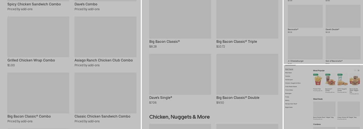 Wendy's Menu