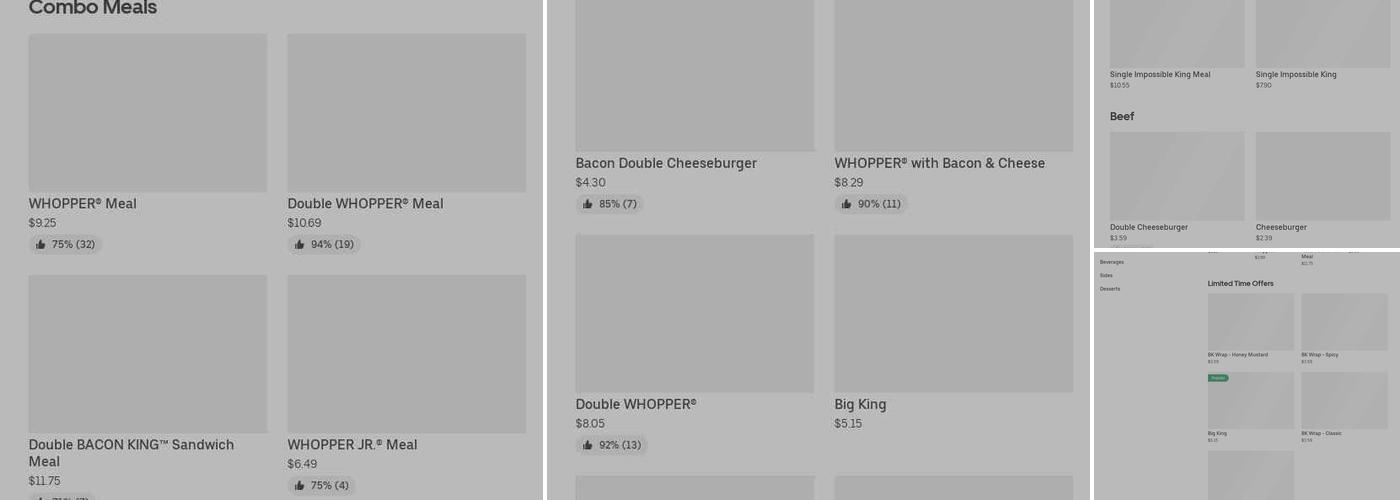 Burger King Menu
