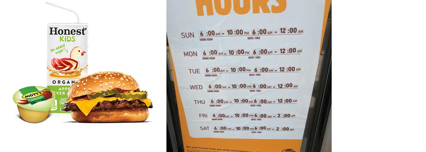 Burger King Menu
