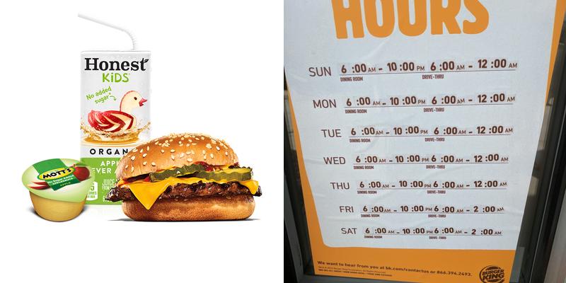 Burger King Menu